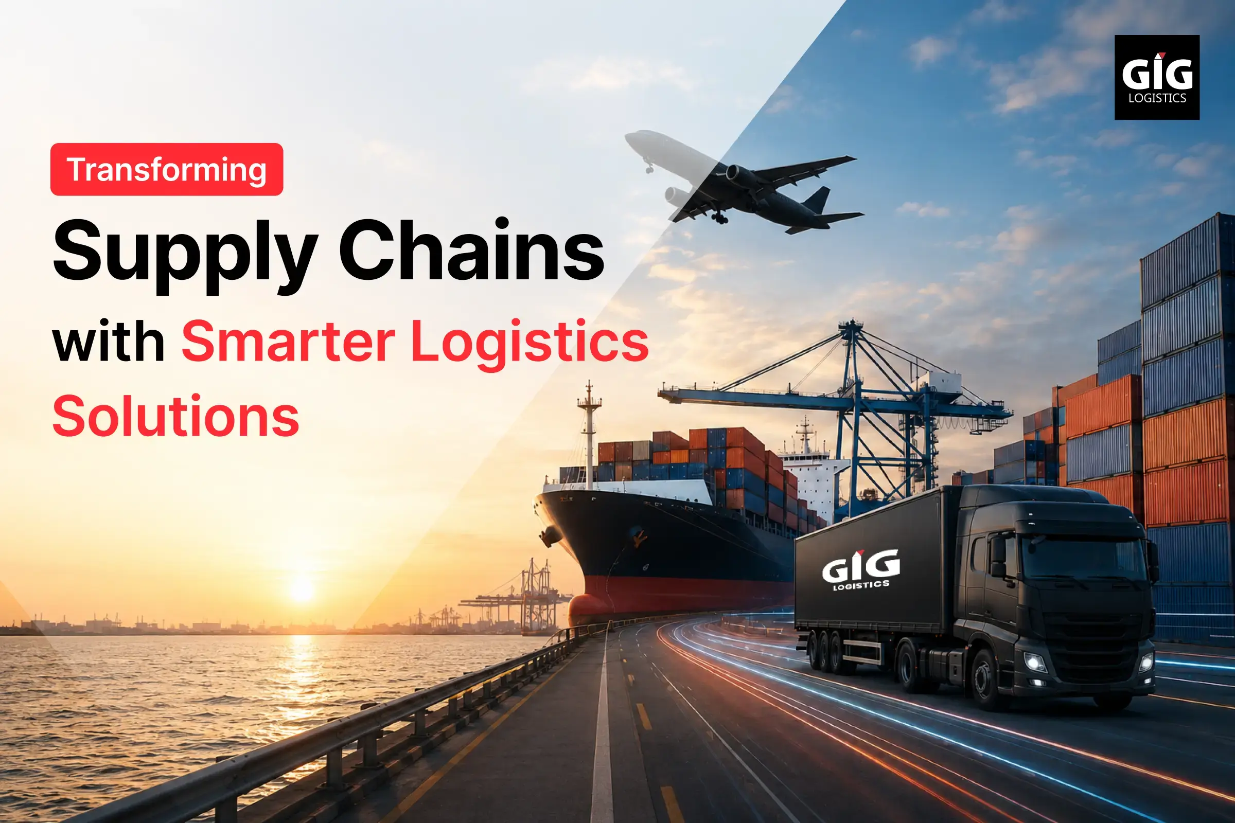 Smart logistics technology managing efficient supply chain and USA to Nigeria deliveries.